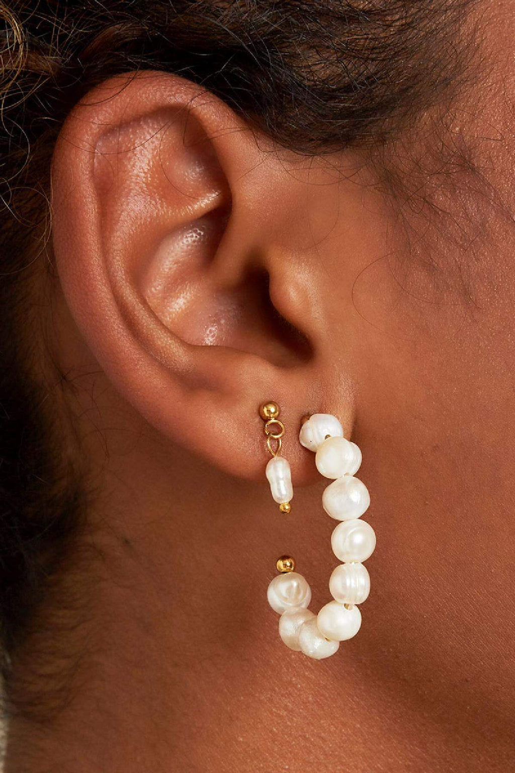 Ohrhänger Aus Edelstahl, Unregelmäßige Form, Lässig-Schlichte Serie, Damenschmuck – offizielle Produktaufnahme – Bild 2