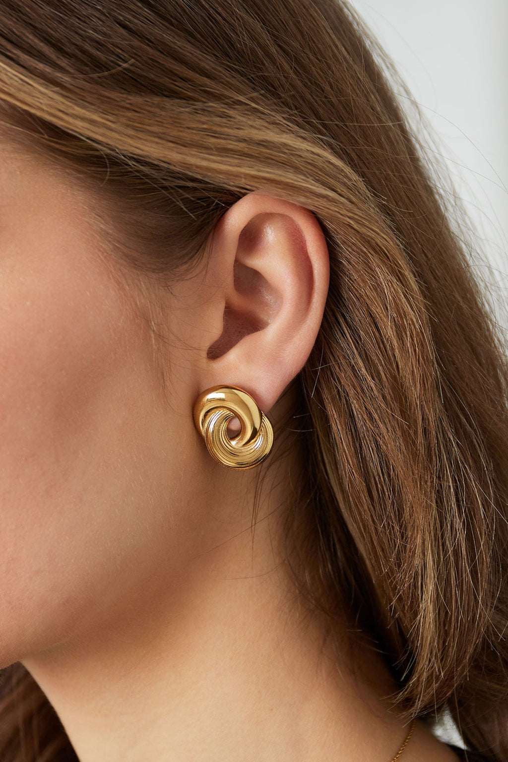 LIVAYA Ohrringe Ohrstecker in Spiralform aus 304S-Stahl