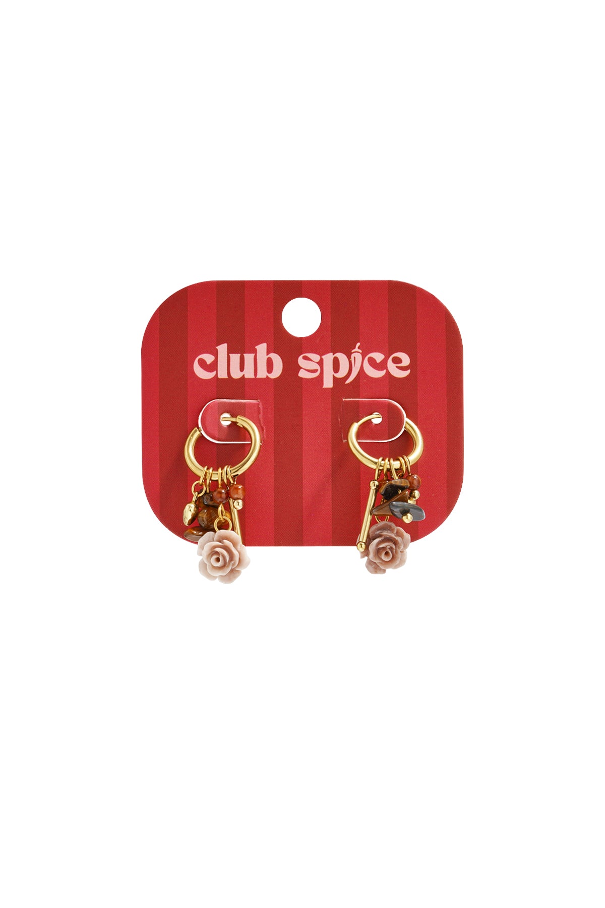 LIVAYA Schmuck Ohrhänger mit Blumenmotiv und Kettendetail – Ansicht 4