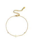 Edelstahl-Charm-Armbänder, Kreuz, schlichte Serie, Damenschmuck