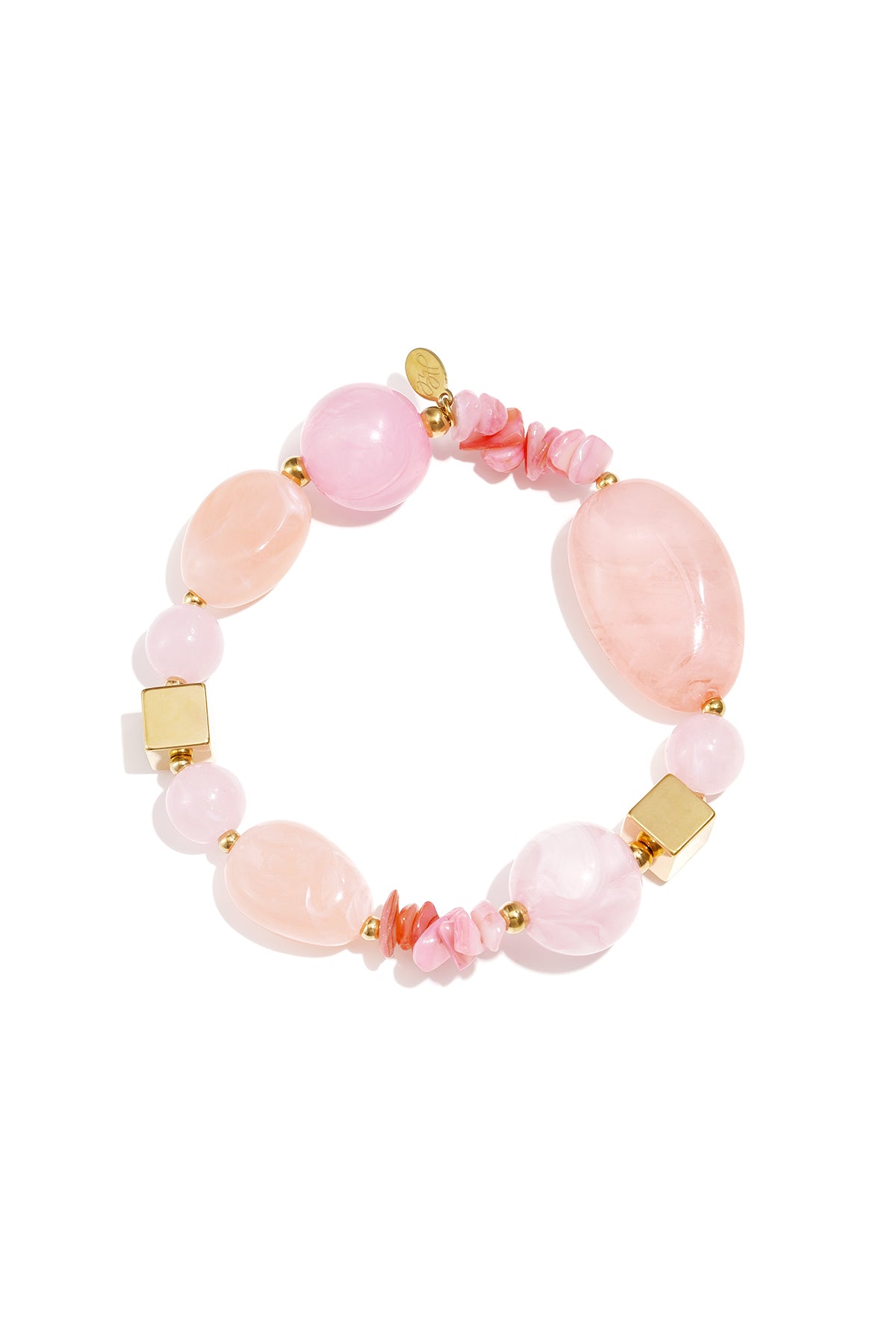 LIVAYA Armband Perlenarmband mit Kunstharzperlen, 17,5 cm – Bild 4