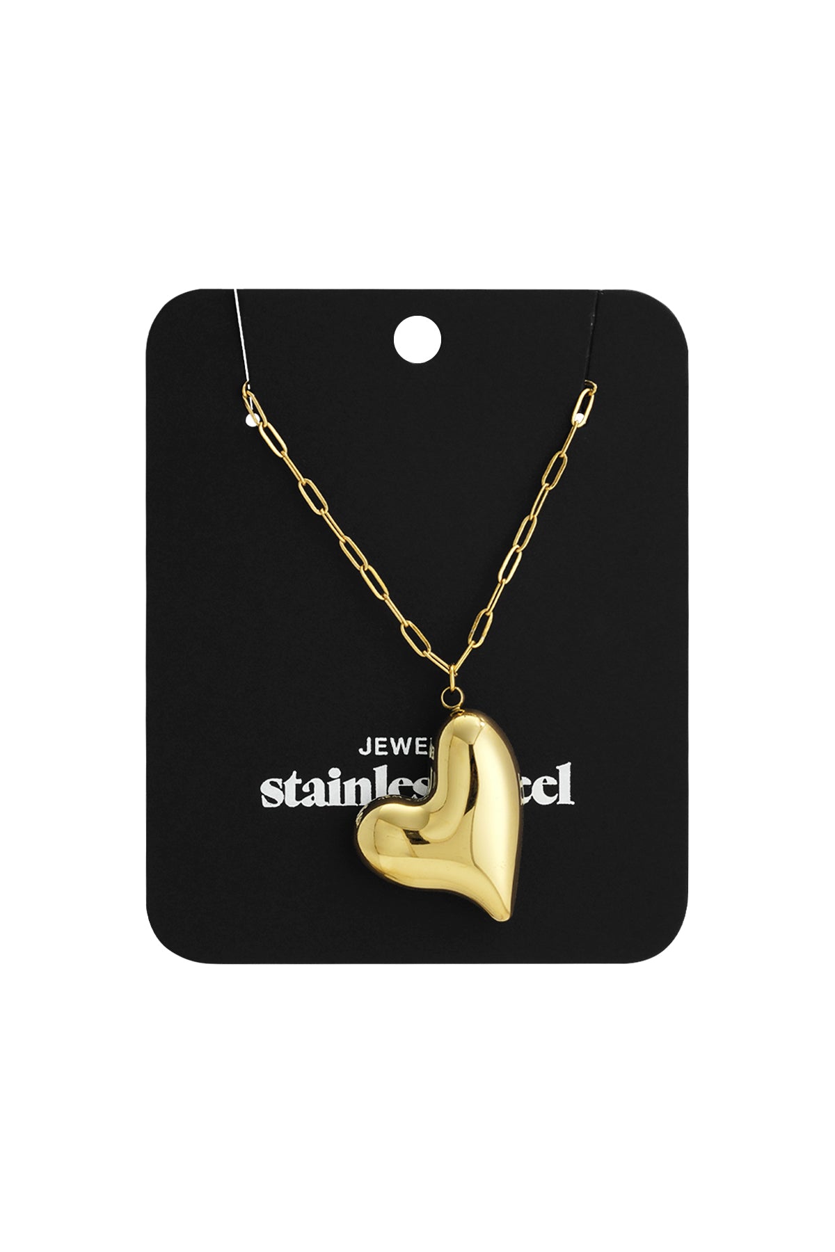 Edelstahl Lange Halsketten Herz Casual Täglich Einfache Serie frauen schmuck