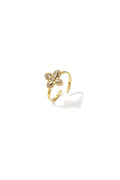 Statement-Ring Mit Eingelegtem Kleeblatt – Default Title – Bild 1
