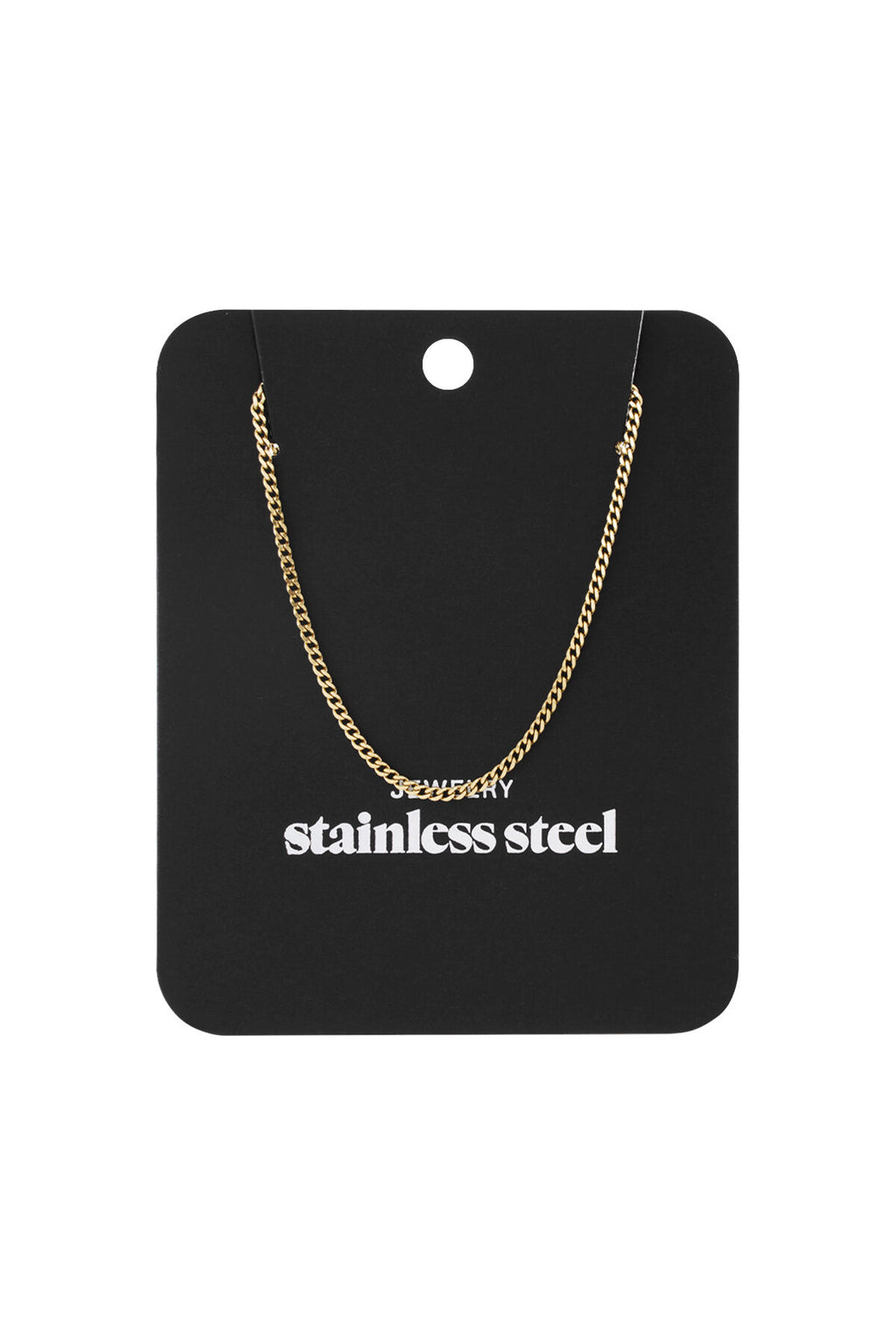 Halskette Tiny Plain Chains Goldfarbe Edelstahl – offizielle Produktaufnahme – Bild 2