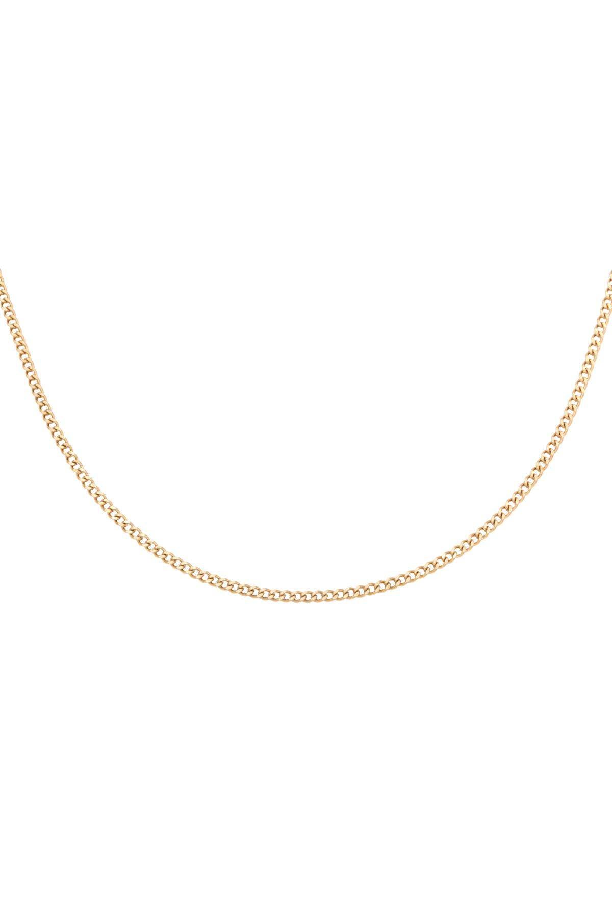 Halskette Tiny Plain Chains Goldfarbe Edelstahl – Default Title – Bild 1