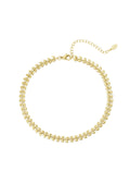 Fußkettchen Blätter Goldfarbe Edelstahl – Goldfarbe – Bild 1