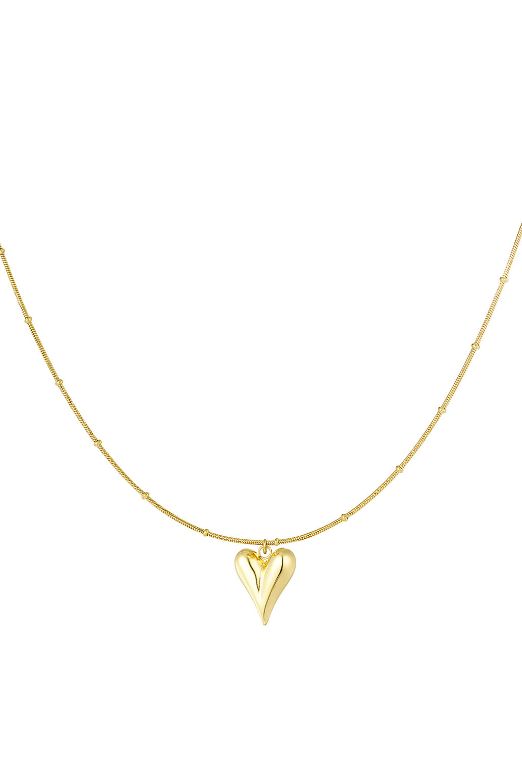 Kugelkette Mit Ikonischem Herz Mittelgroß – Goldfarbe – Bild 1