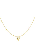 Kleine Kugelkette Mit Herz – Goldfarbe – Bild 1