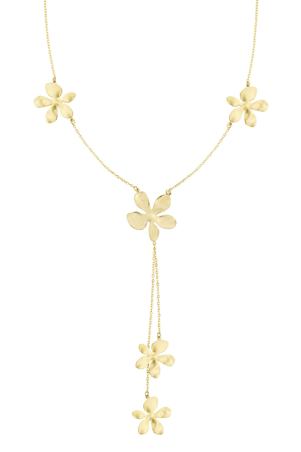 Lange Blumen-Party-Halskette – Goldfarbe - Goldfarbefarbe – Default Title – Bild 1