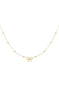 Halskette Schleife Basic – Goldfarbe – Bild 1