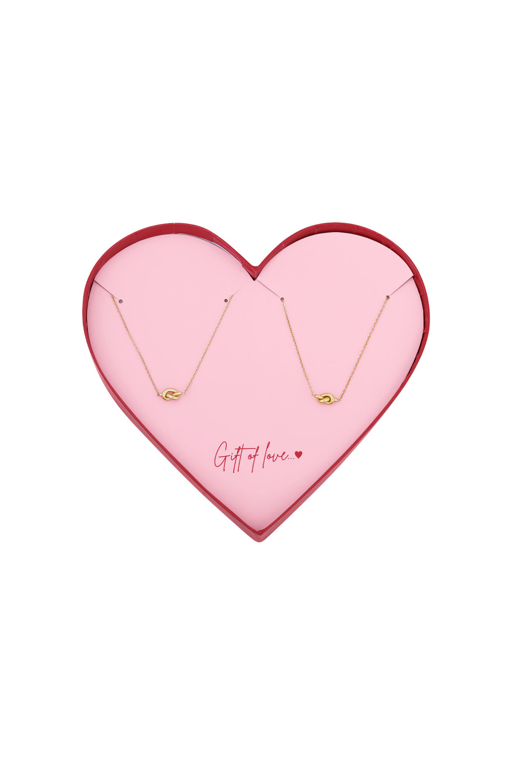 Geschenk der Liebe Edelstahl Knoten Halskette & Armband - Goldfarben