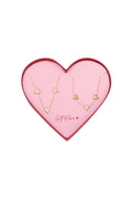 Geschenk der Liebe Halskette und Armband aus Edelstahl – Goldfarben