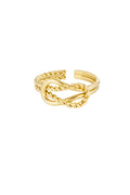 Ring Verbunden – Goldfarbe/Einheitsgröße – Bild 1