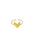 Klassischer Liebesring – Goldfarbe - Goldfarbefarbe – Goldfarbe/Einheitsgröße – Bild 1