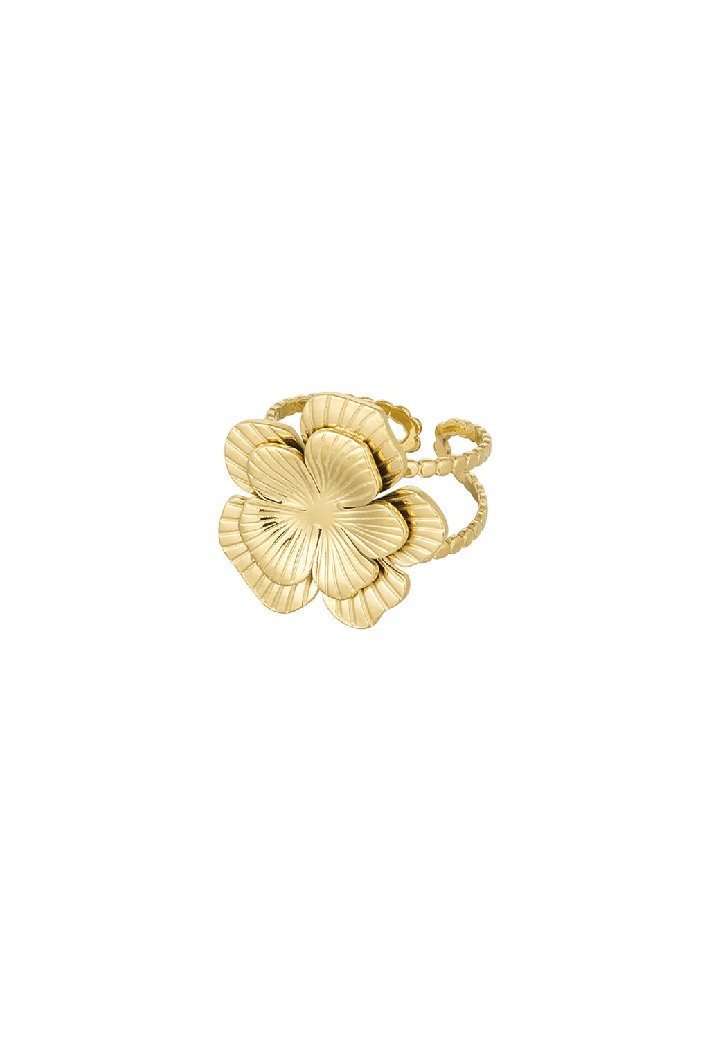 Ring Mit Verstellbarer Großer Blume – Default Title – Bild 1