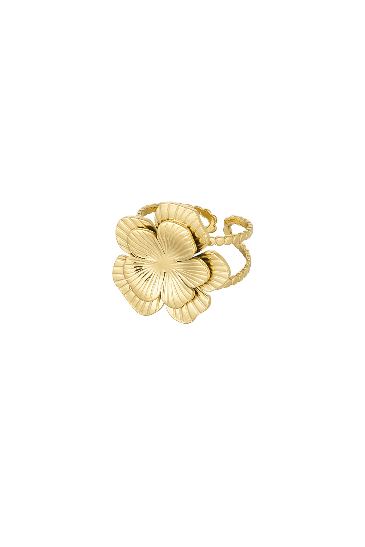Ring Mit Verstellbarer Großer Blume – Default Title – Bild 1