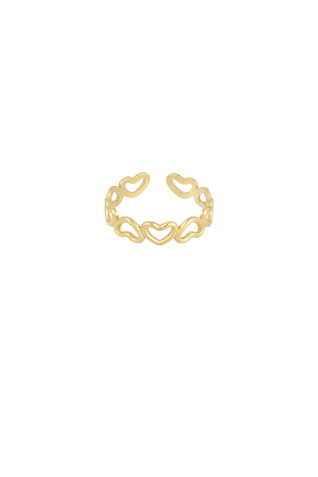 Ring „Love“ – Goldfarbe - Goldfarbefarbe – Goldfarbe/Einheitsgröße – Bild 1