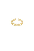 Ring „Love“ – Goldfarbe - Goldfarbefarbe – Goldfarbe/Einheitsgröße – Bild 1
