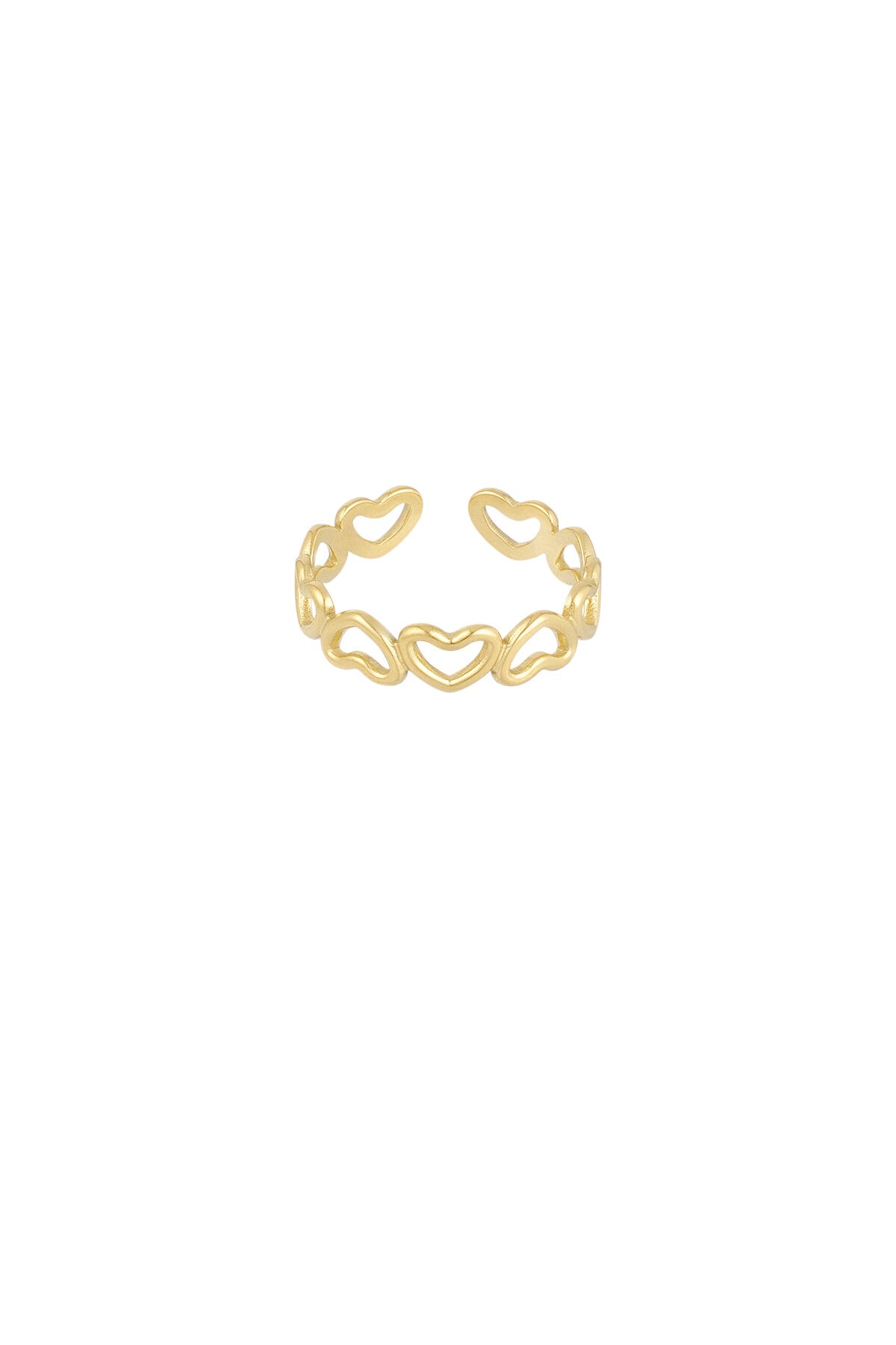 Ring „Love“ – Goldfarbe - Goldfarbefarbe – Goldfarbe/Einheitsgröße – Bild 1