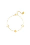 Armband Klee Goldfarbe Edelstahl – Goldfarbe – Bild 1