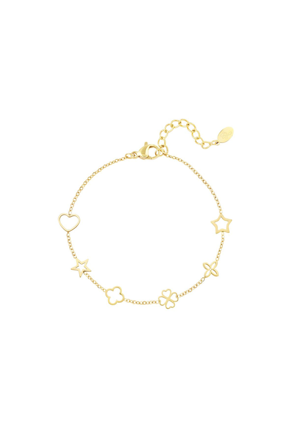 Armband Mit Figuren Goldfarbe Edelstahl – Goldfarbe – Bild 1
