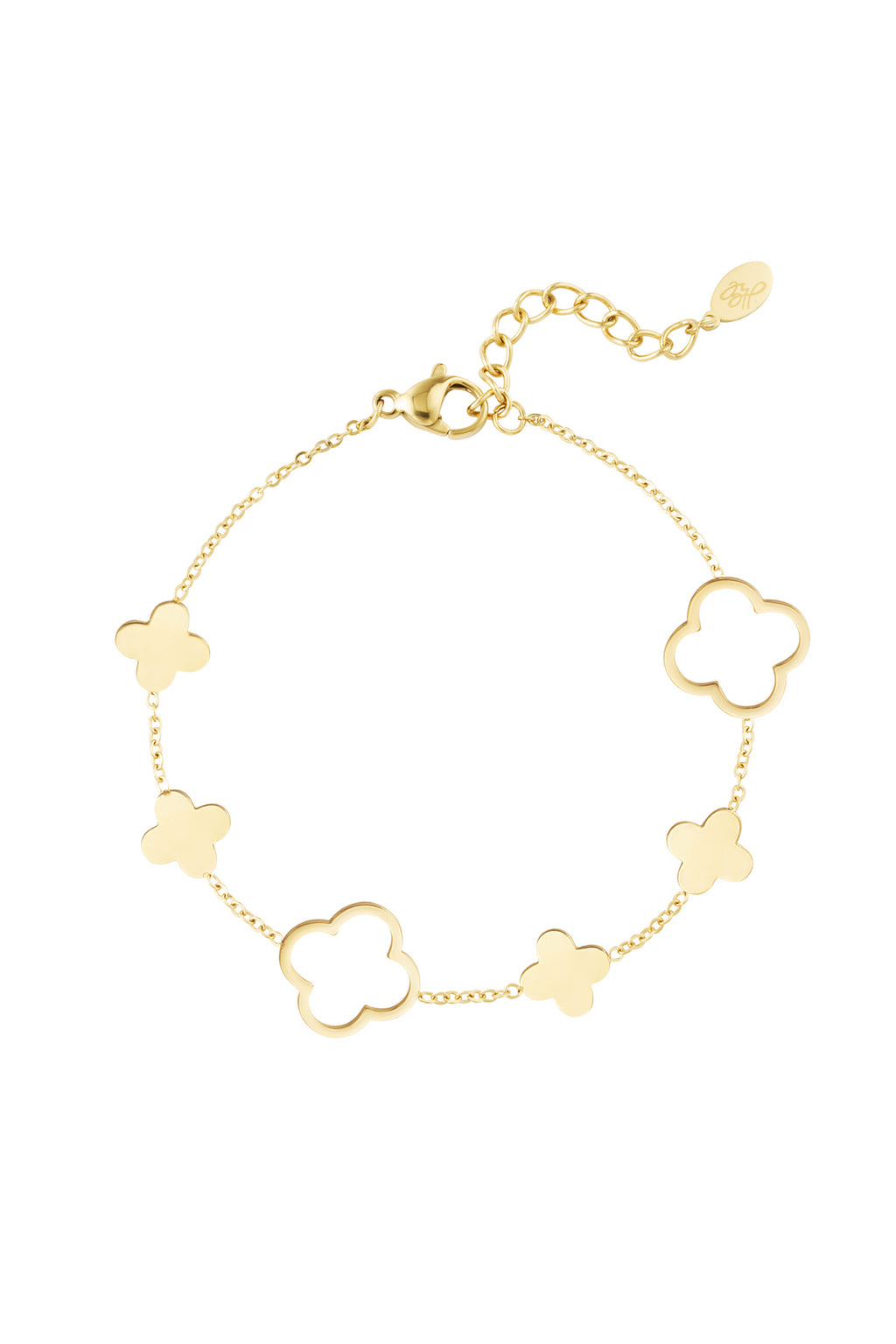 Armband Kleeblätter – Goldfarbe – Bild 1