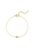 Schlichtes Armband Mit Geknotetem Anhänger – Goldfarbe – Bild 1