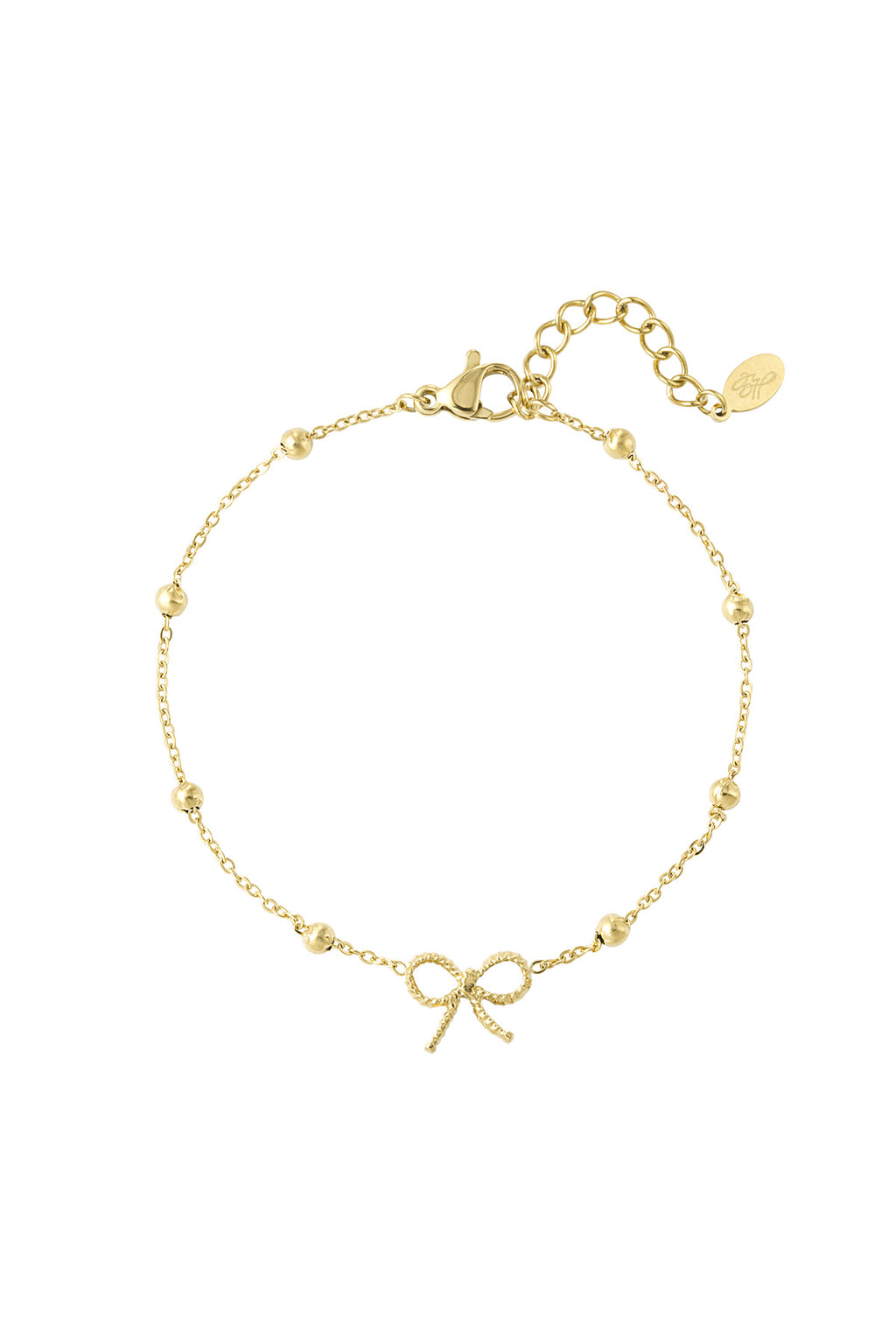 Armband Schleife Basic – Goldfarbe – Bild 1