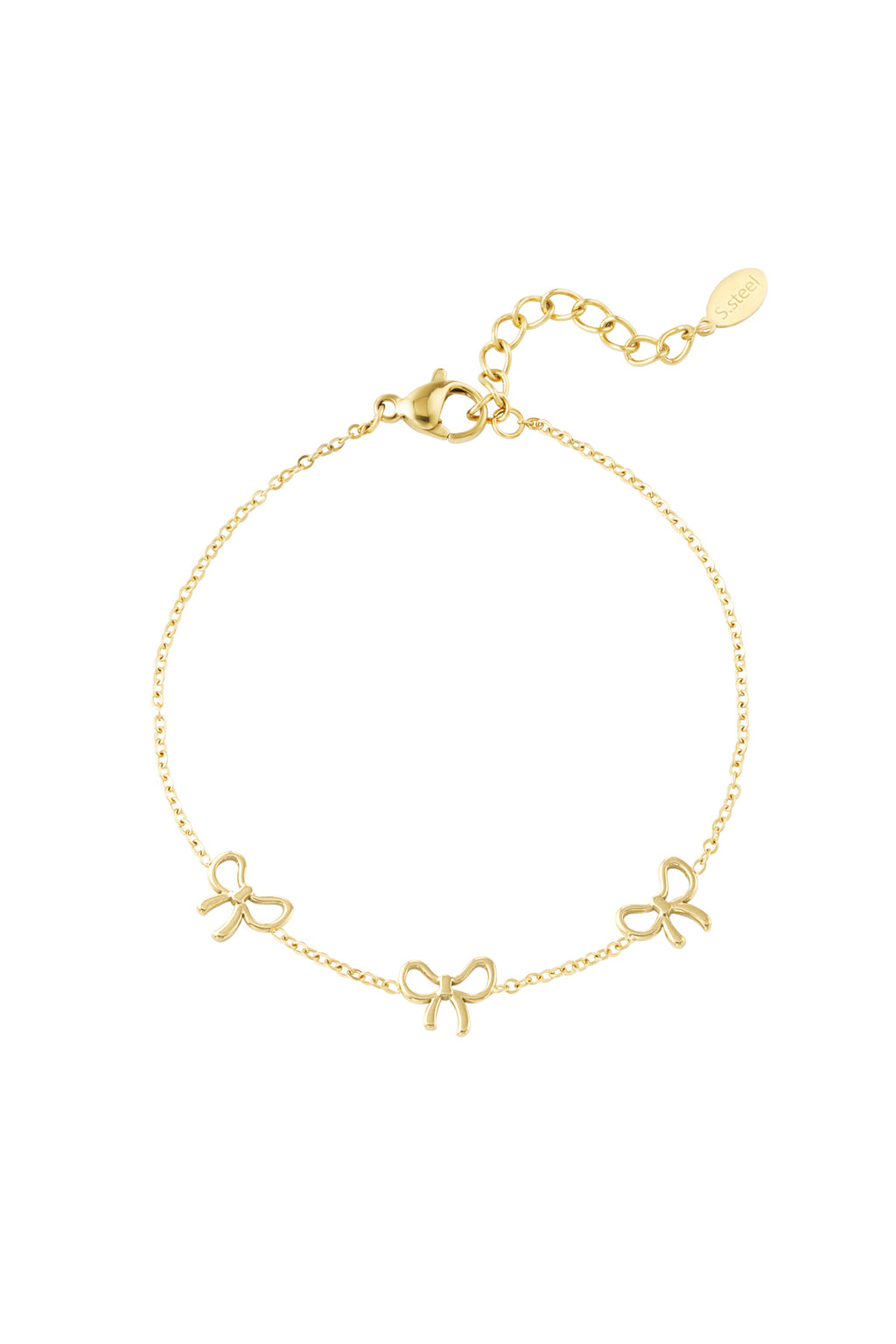 Charming Bows Armband – Goldfarbe – Bild 1