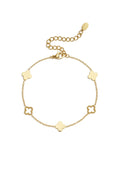Charm-Armbänder Aus 14-Karätig Vergoldetem Edelstahl, Clover Simple Daily Simple Serie, Damenschmuck – Goldfarbe – Bild 1