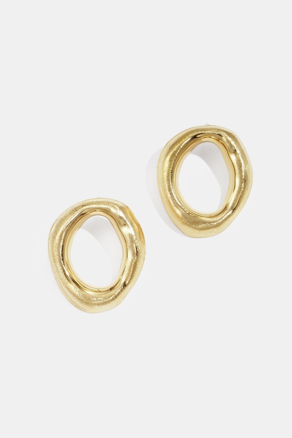 LIVAYA Damen - Ohrringe Ohrstecker in unregelmäßiger Form aus Edelstahl