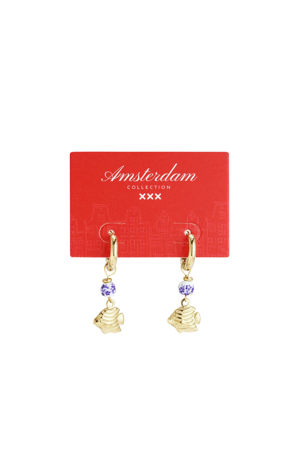 Ohrhänger aus Edelstahl, Fischmotiv, lässig-schlicht, Damenschmuck