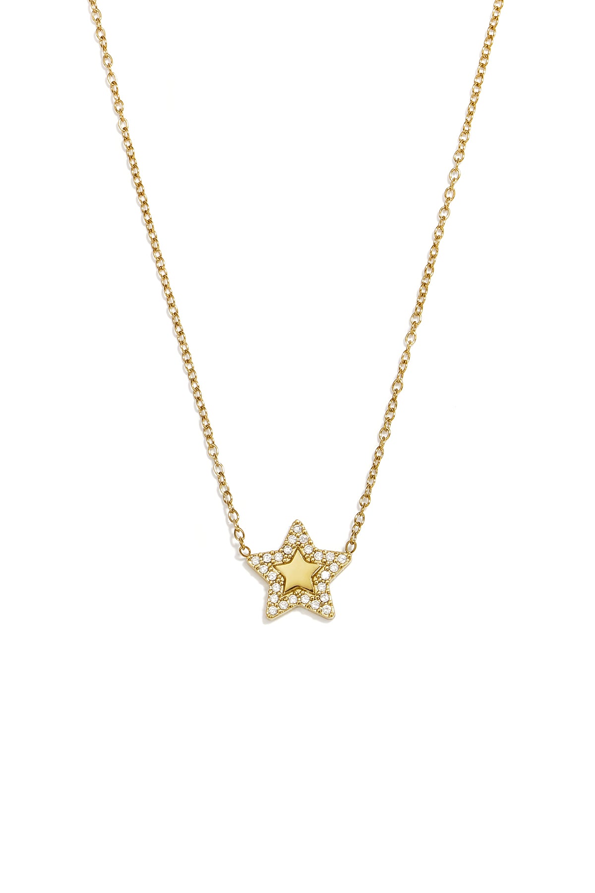 Halsketten mit Anhänger aus Edelstahl, Star Simple Daily Simple Serie, Damenschmuck