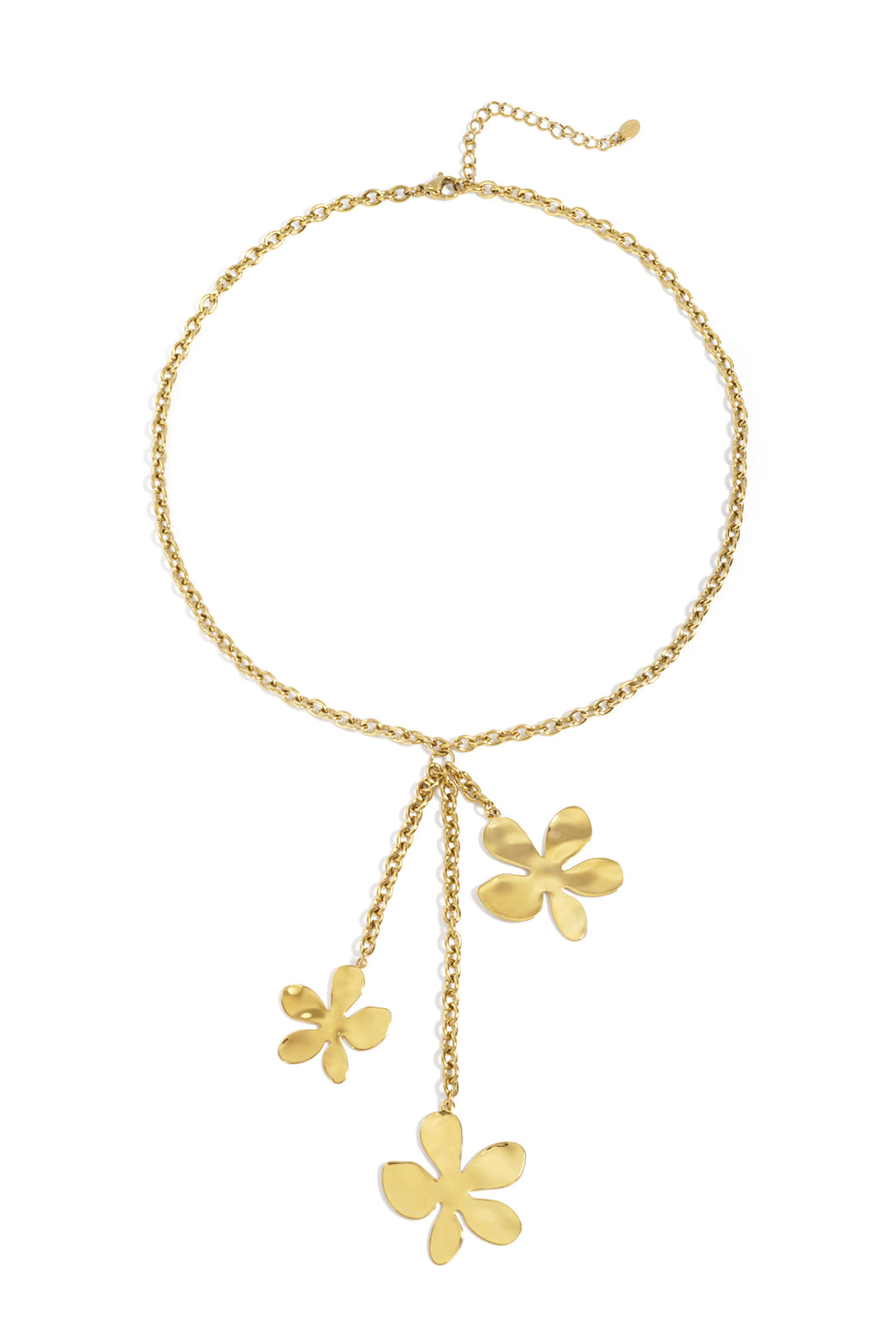 Edelstahl Anhänger Halsketten Blume Casual Täglich Einfache Serie Damenschmuck