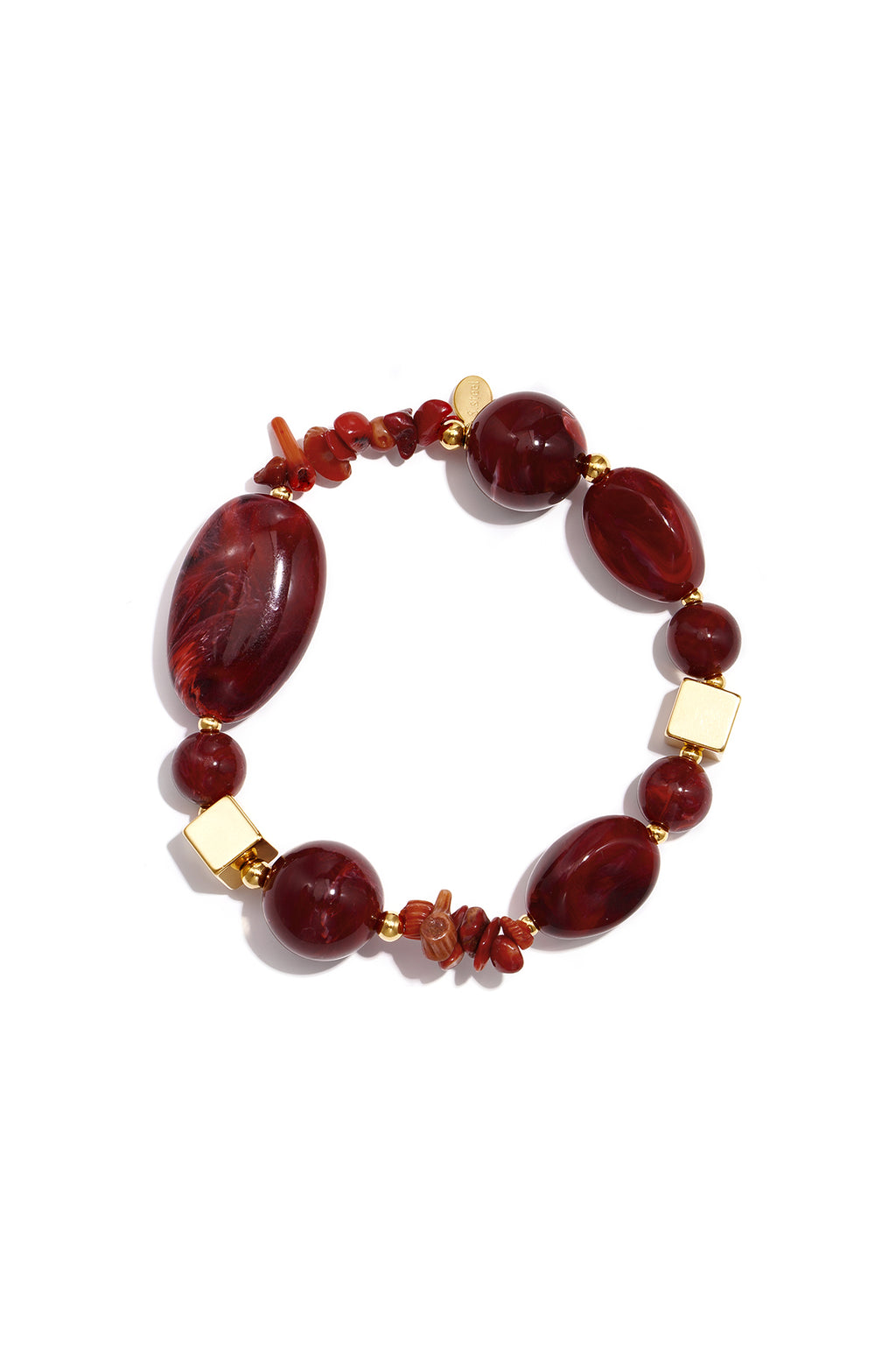 LIVAYA Armband Perlenarmband mit Kunstharzperlen, 17,5 cm – Bild 1