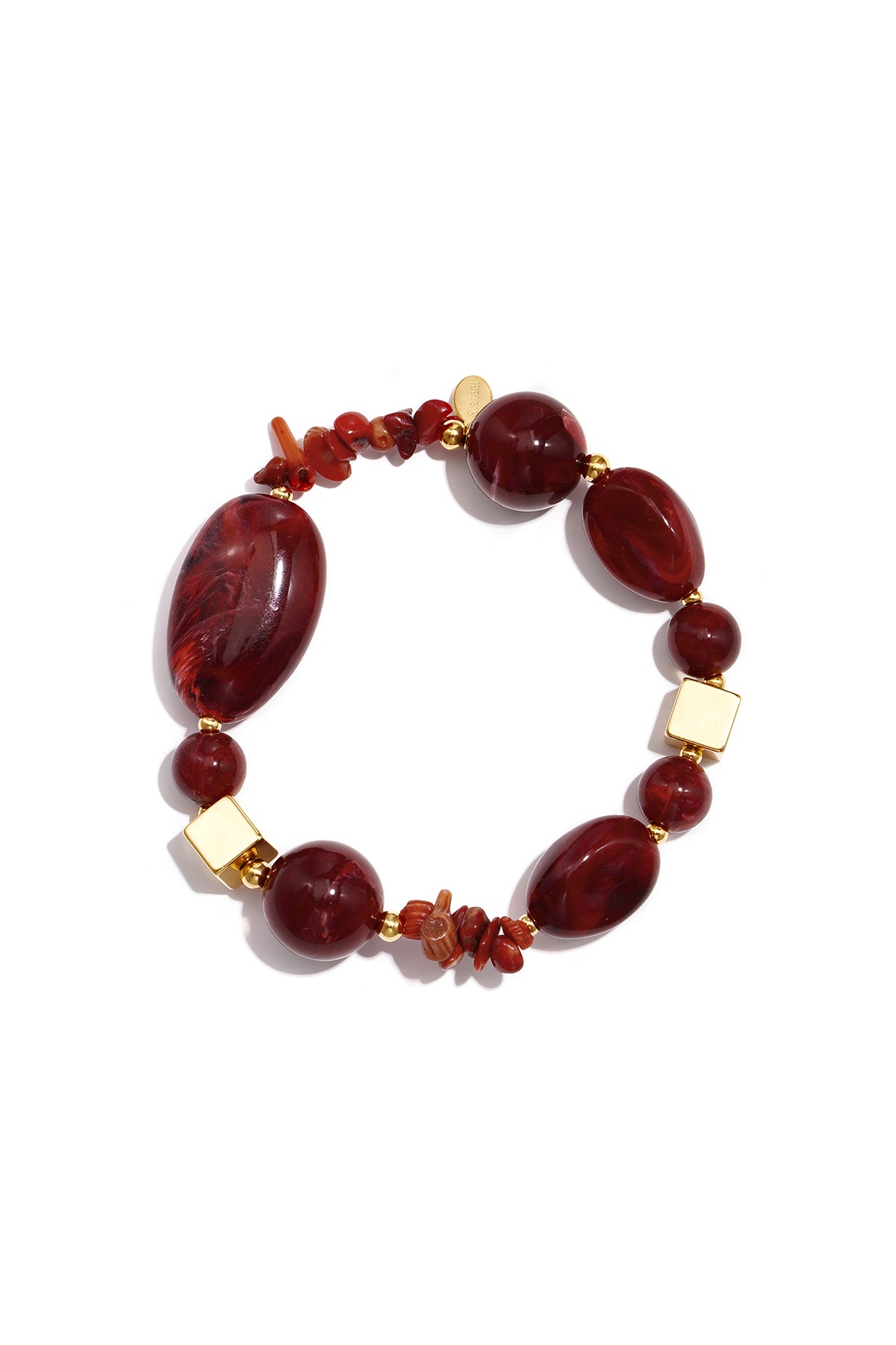 LIVAYA Armband Perlenarmband mit Kunstharzperlen, 17,5 cm – Bild 1