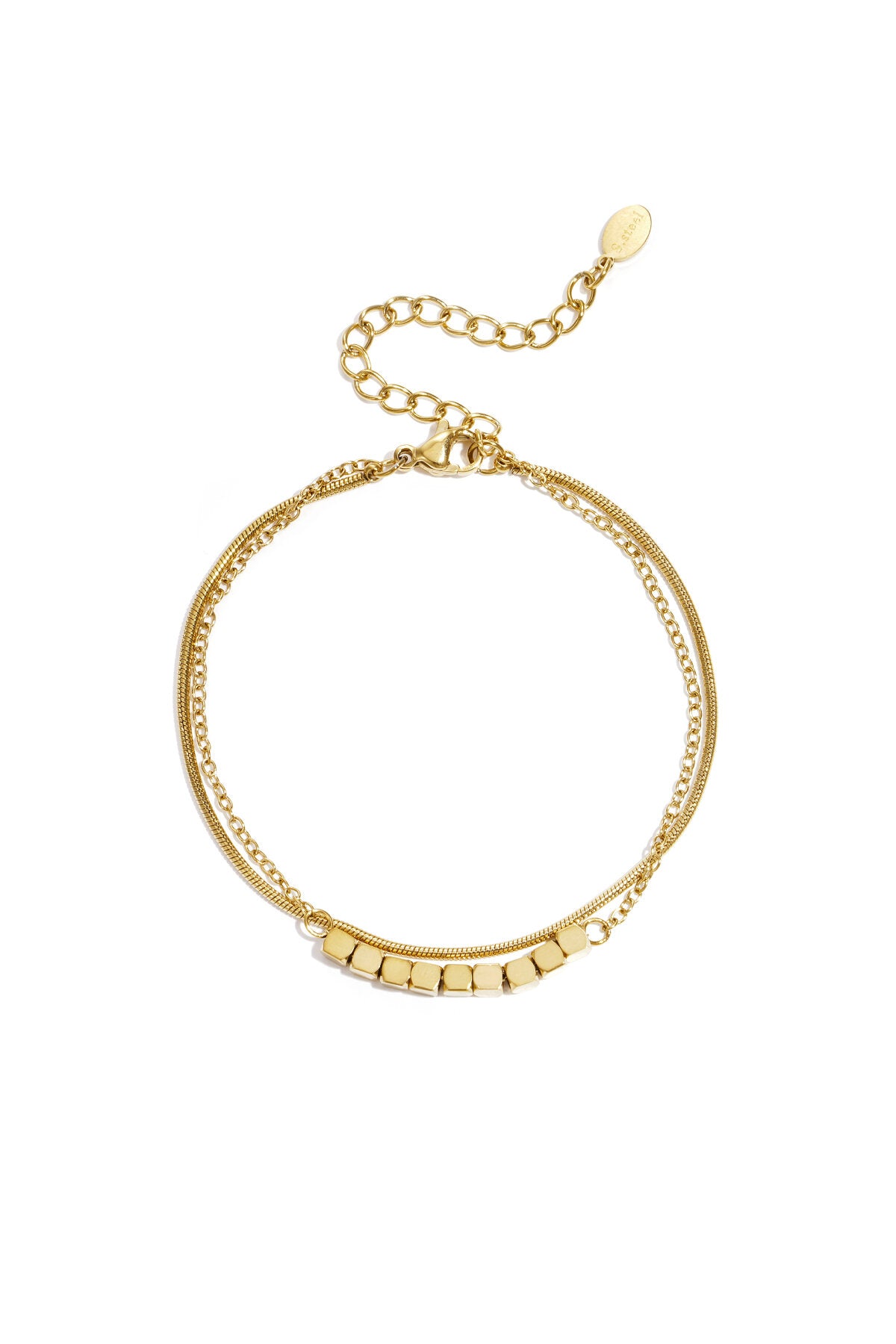 Elegantes Armband Aus Edelstahl – Goldfarbe – Bild 1