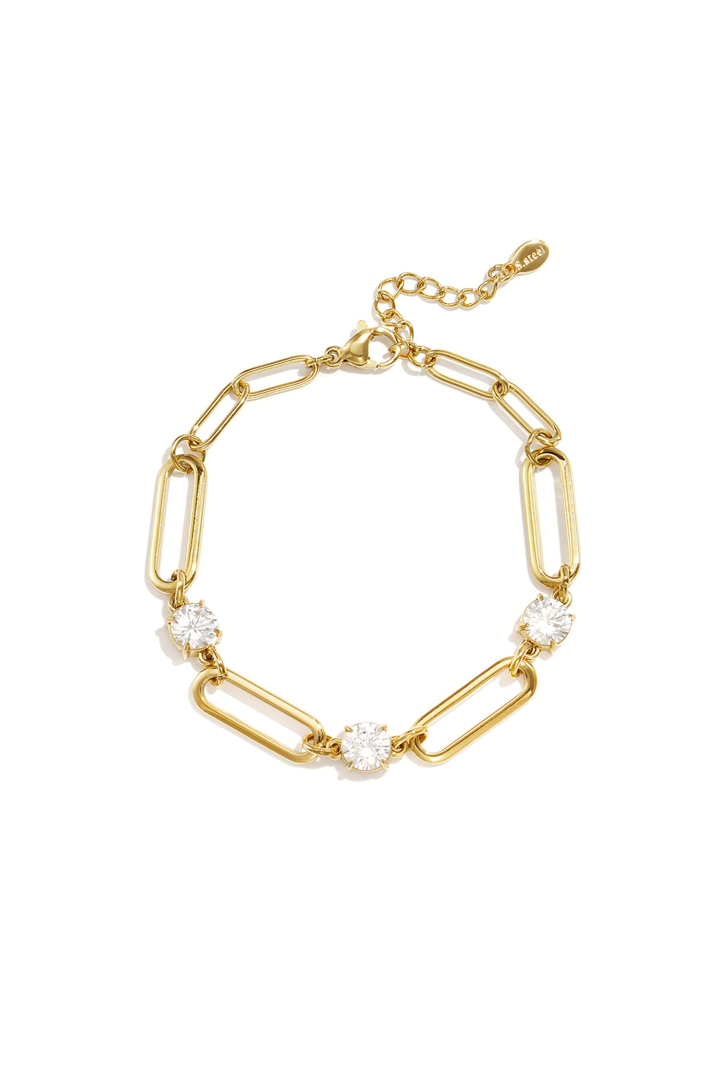 Edelstahl-Charm-Armbänder, schlichte Serie „Kreis“, Damenschmuck