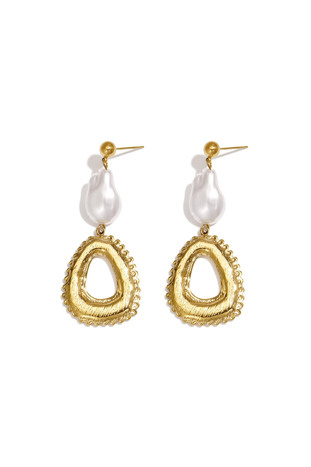 Hängeohrringe aus Edelstahl, Ellipsenform, lässig-schlichte Serie, Damenschmuck