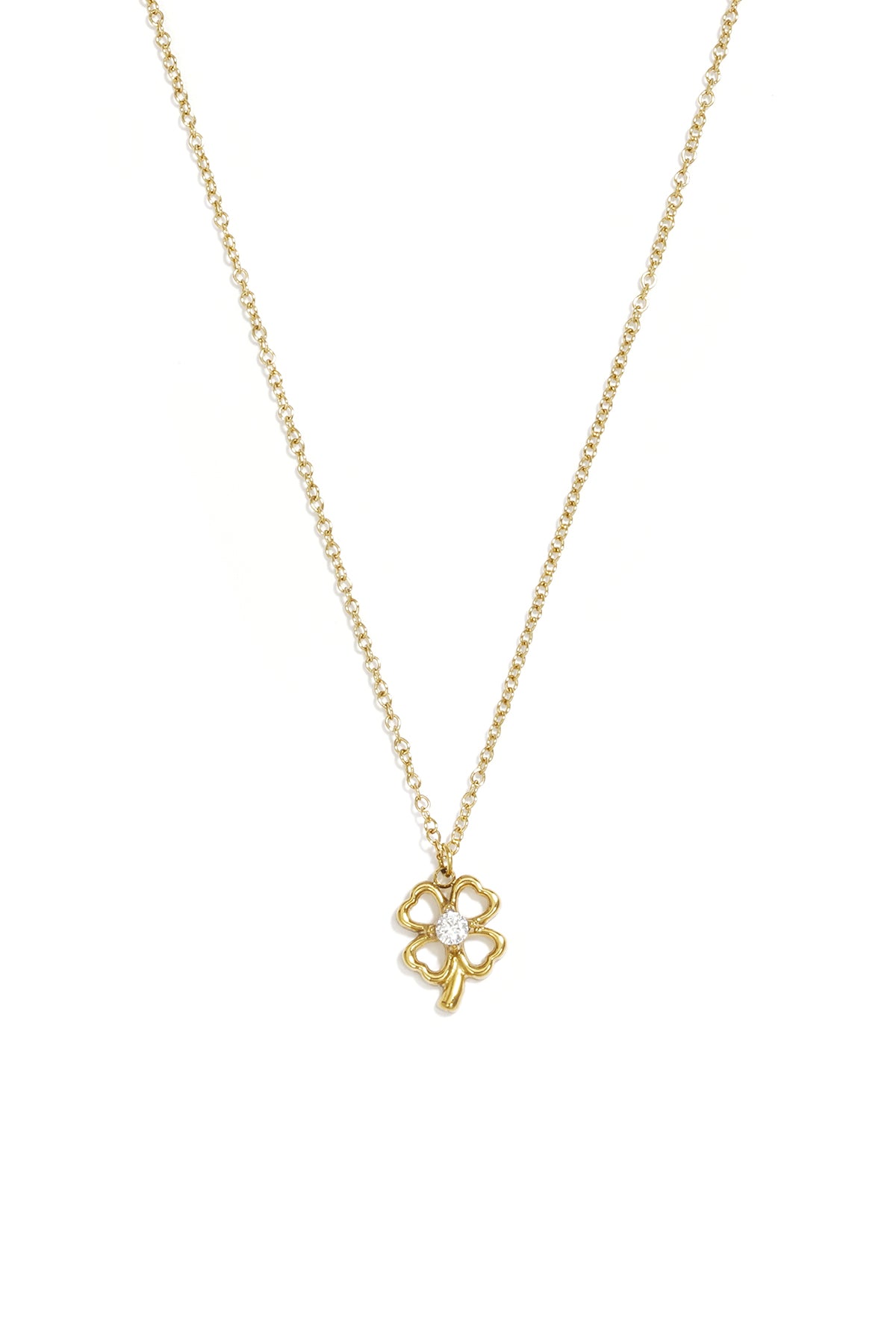 LIVAYA Halskette Anhängerkette mit Kleeblatt, 40 cm + 5 cm – Bild 1