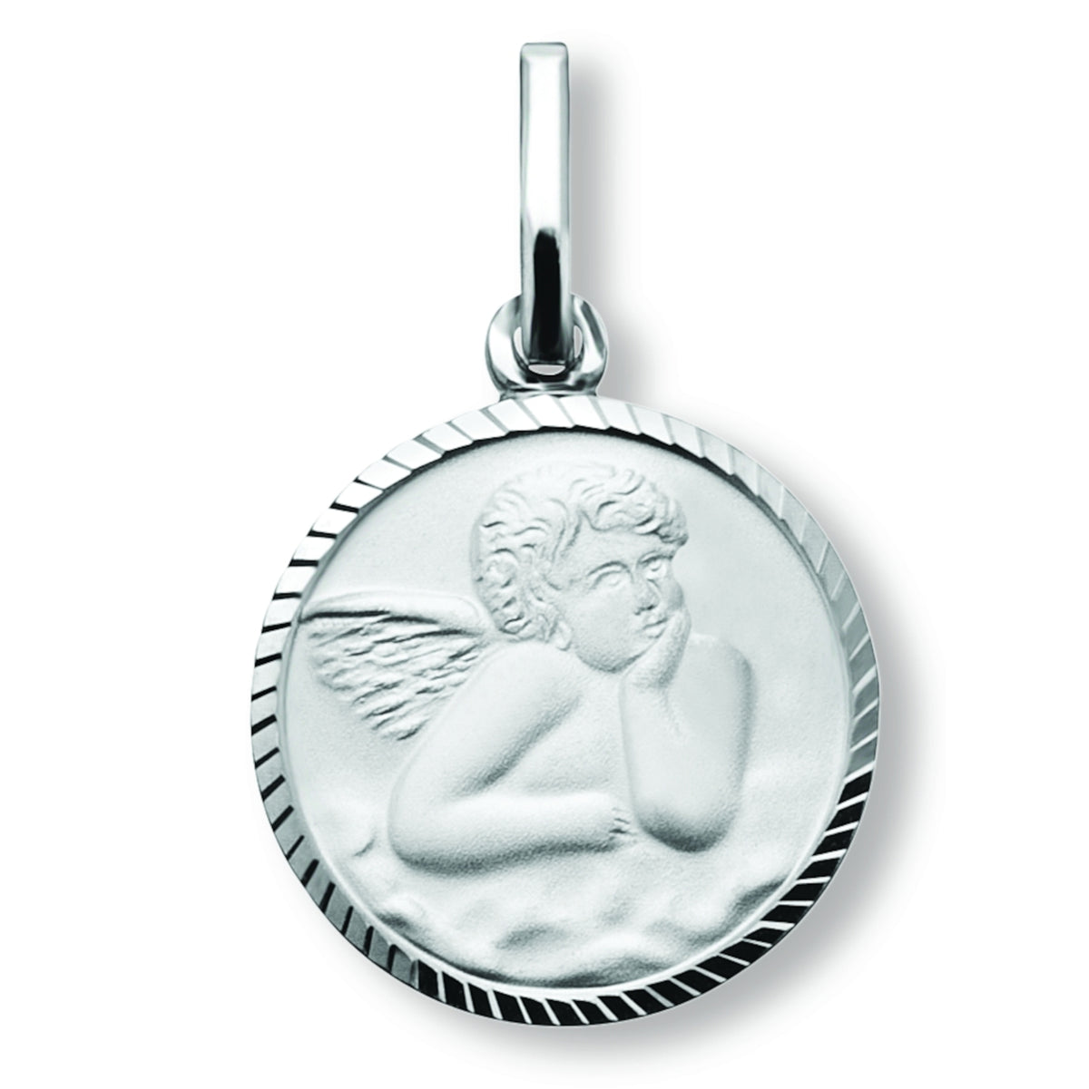 Schutzengel Anhänger aus 925er Silber Ø 12,5 mm von ONE ELEMENT – Bild 1