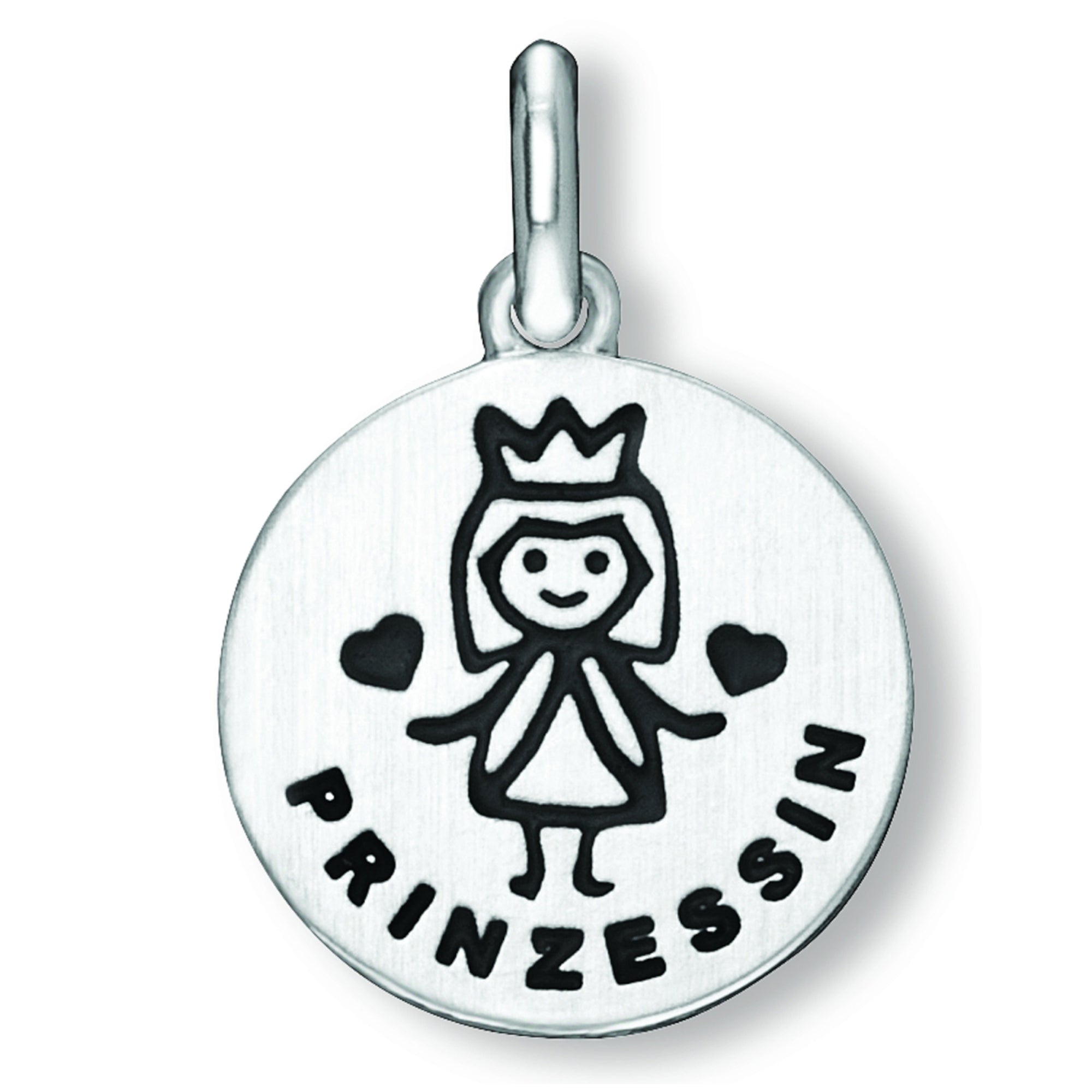 Prinzessin Anhänger aus 925er Silber Ø 12,5 mm von ONE ELEMENT – Bild 1