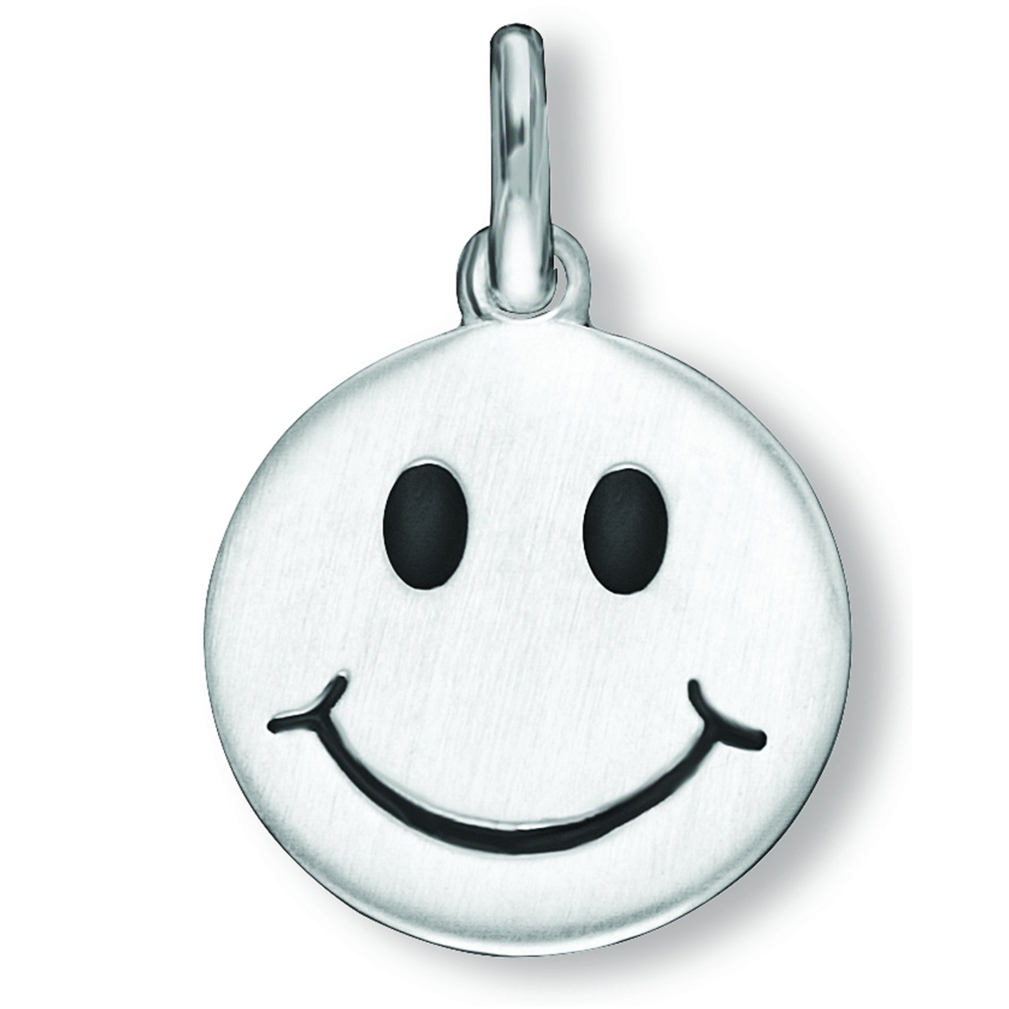 Smiley Anhänger aus 925er Silber Ø 12,5 mm von ONE ELEMENT – Bild 1