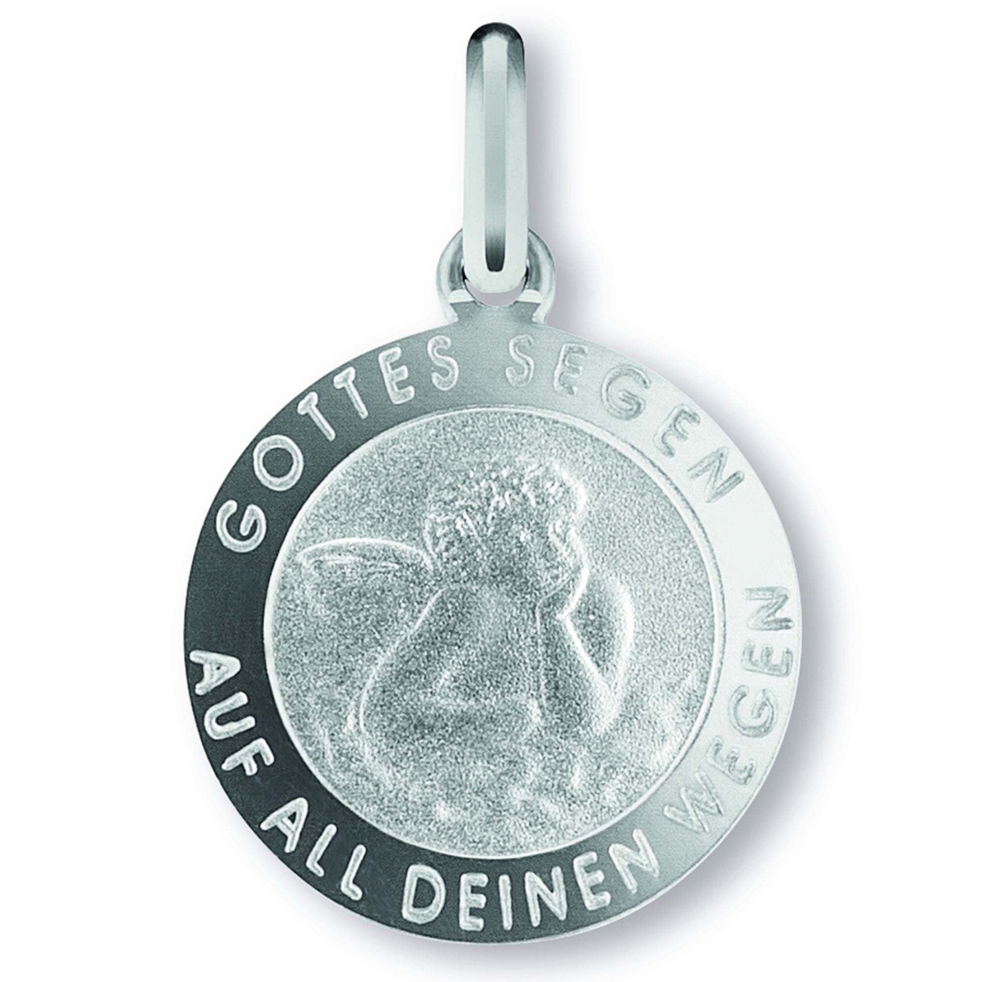 Schutzengel Anhänger aus 925er Silber Ø 12,5 mm von ONE ELEMENT – Bild 1