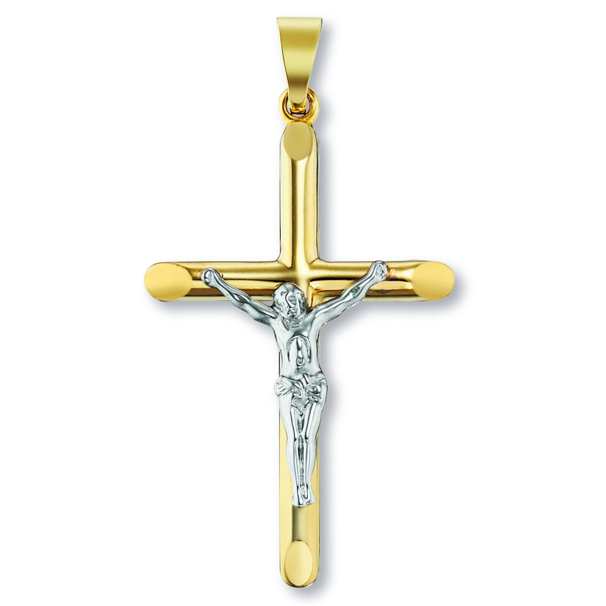 Kreuz Anhänger aus 333er Gelbgold von ONE ELEMENT – Bild 1