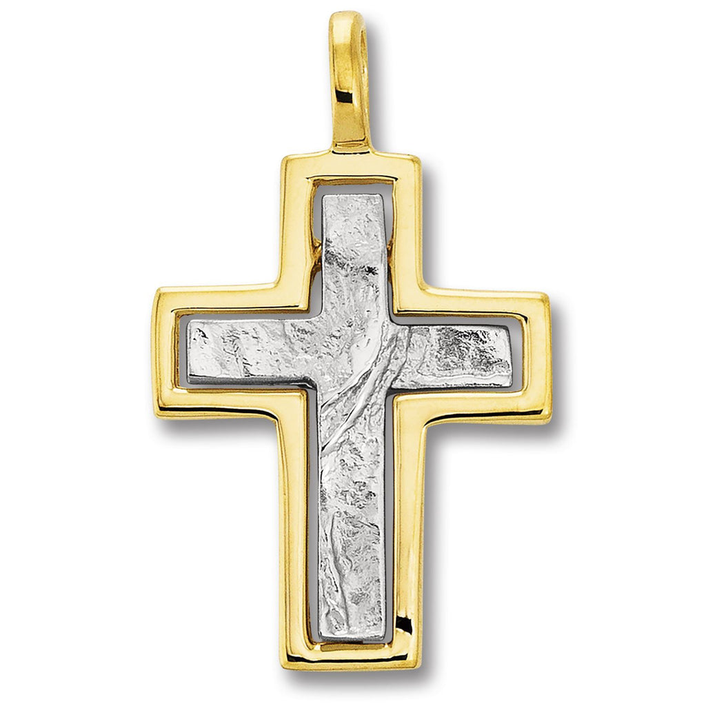 Kreuz Anhänger aus 333er Gelbgold von ONE ELEMENT – Bild 1