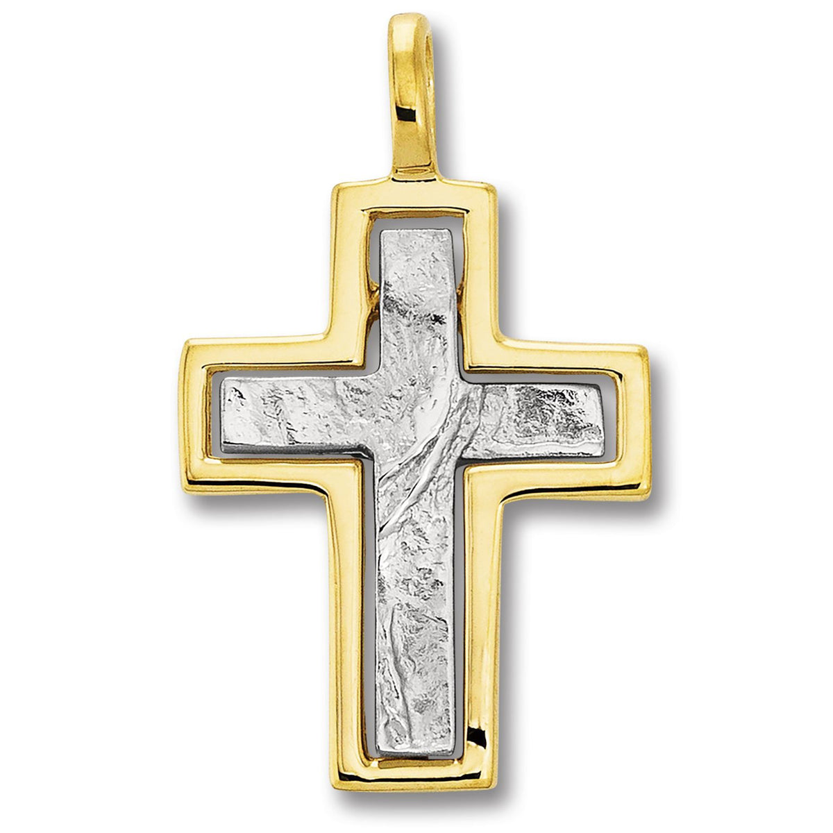Kreuz Anhänger aus 333er Gelbgold von ONE ELEMENT – Bild 1