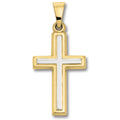 Kreuz Anhänger aus 333er Gelbgold von ONE ELEMENT – Bild 1