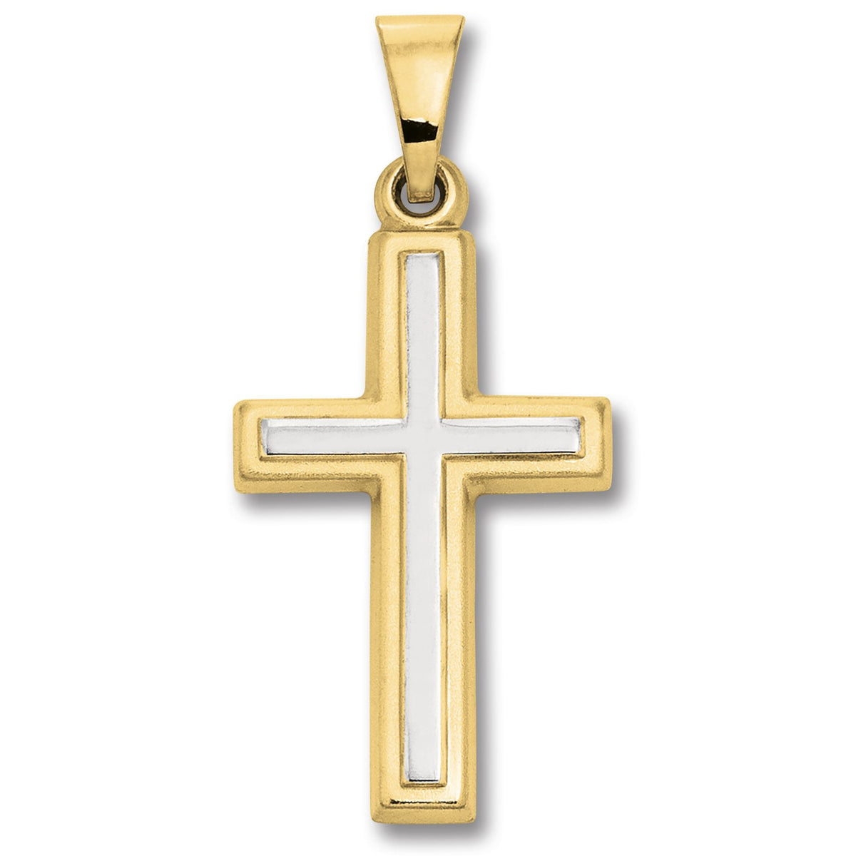 Kreuz Anhänger aus 333er Gelbgold von ONE ELEMENT – Bild 1
