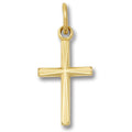 Kreuz Anhänger aus 333er Gelbgold von ONE ELEMENT – Bild 1